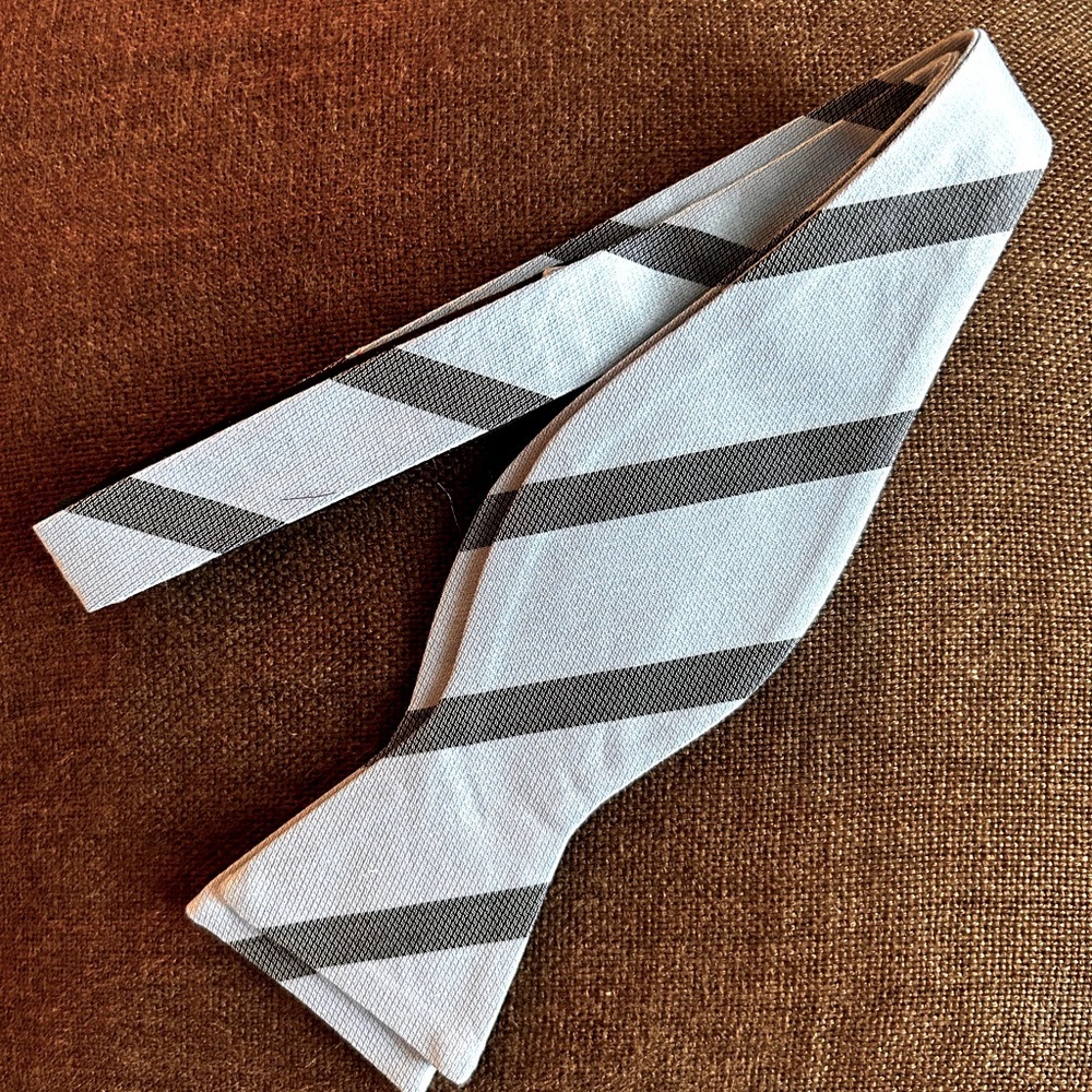 Southern Proper Blue stripped Bow tie